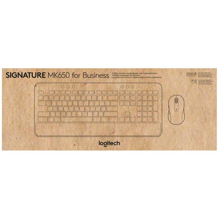 Logitech Signature MK650 Combo for Business, Teclado y Ratón, Grafito, QWERTY Español Logitech Signature MK650 Combo for Business, Teclado y Ratón, Grafito, QWERTY Español